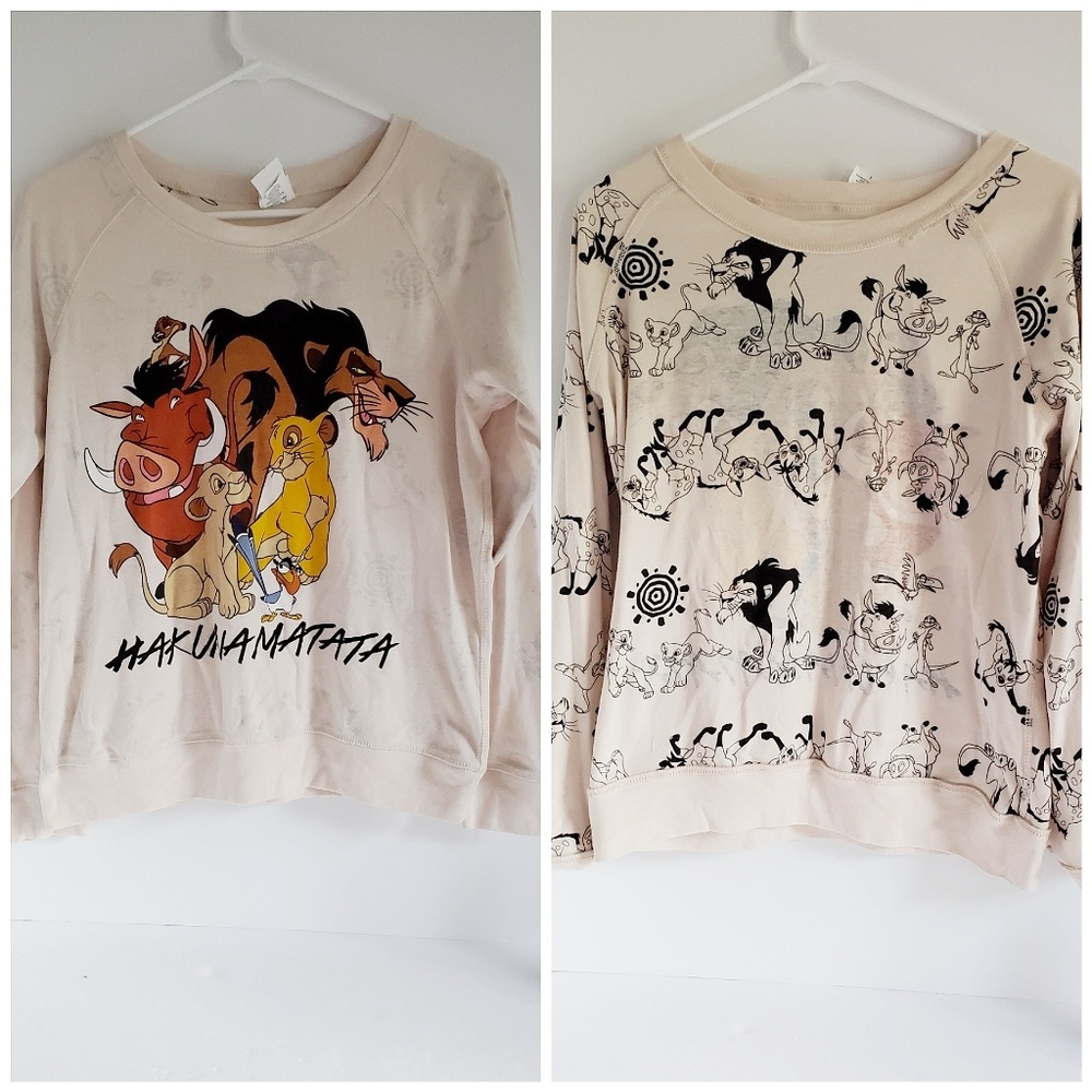 Disney's The Lion King Reversible Sweatshirt L - Picture 1 of 5
